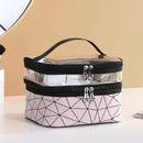 Bolsa de Maquiagem Portátil de Camada Dupla